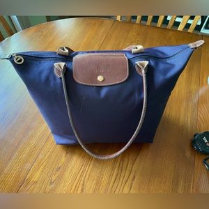 Longchamp Le Pillage Deep Purple Tote Foldable